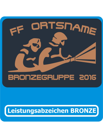 T-Shirt badge de réussite Bayern BRONZE Nr3 avec AGT/FF nom de lieu