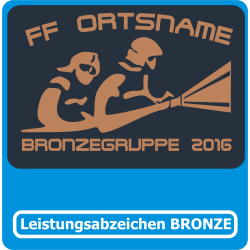T-Shirt achievement badge Bayern BRONZE Nr3 with AGT/FF place-name