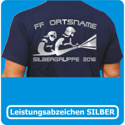 T-Shirt Leistungsabzeichen Bayern SILBER Nr3 mit AGT/FF Ortsname