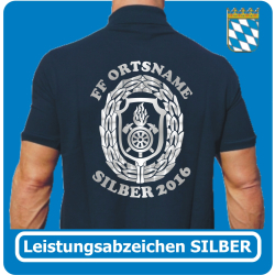 T-Shirt Leistungsabzeichen Bayern Stufe 2 (SILBER) mit FF Ortsname