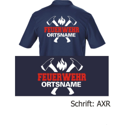 Polo font "AXR" FEUERWEHR place-name with axes...