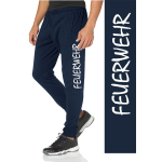Sweathose navy, FEUERWEHR font W in white