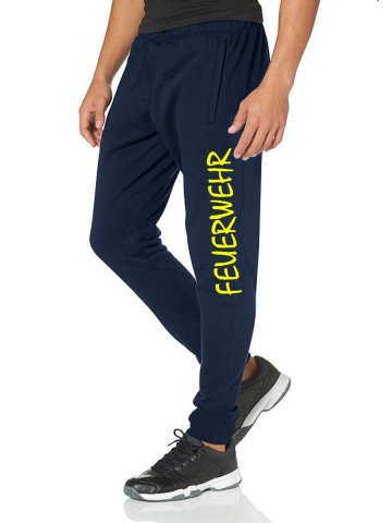 Sweathose marin, FEUERWEHR police de caractère W dans neonjaune