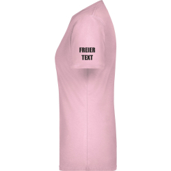 Maglietta delle donne-Shirt tailliert nel rosa, FIRE LADY nel nero con Text