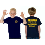 Kinder-T-Shirt azul marino, CHICAGO FIRE DEPT. SQUAD, en amarillo