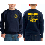 Kinder-Sweat navy, CHICAGO FIRE DEPT.SQUAD, in yellow