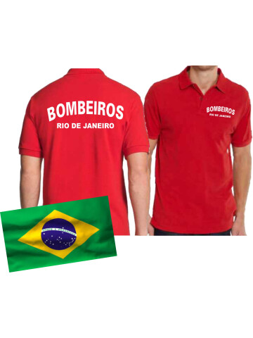 Polo red, BOMBEIROS Rio de Janeiro (Brasil) XXL