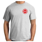 CHICAGO FIRE Dept. rotes Emblem auf Brust, melange T-Shirt, L