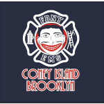 Hoodie blu navy, Coney Island EMS, Brooklyn, (argento/bianco/rosso)