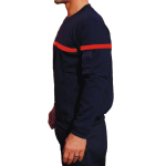 Sweat avec rouge déshabiller, FEUERWEHR eingestickt