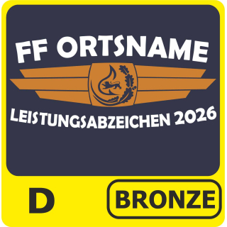 Rücken: D (bronze-weiß)