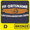 Rücken: D (bronze-weiß)