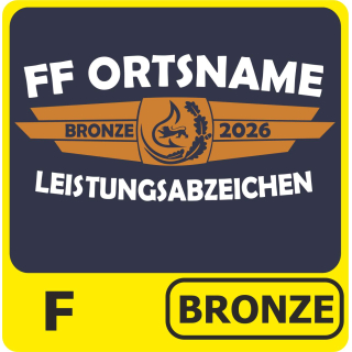 Rücken: F (bronze-weiß) "BRONZE 2026"