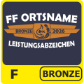 Rücken: F (bronze-weiß) "BRONZE 2026"