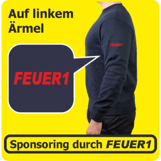 Sponsoring auf Ärmel als Text