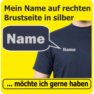mein Name auf Brust in silber