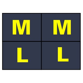 2x M/2x L